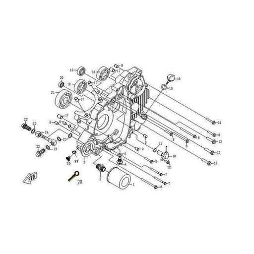 ODES 650cc Crankcase 1 | Scooter's Powersports