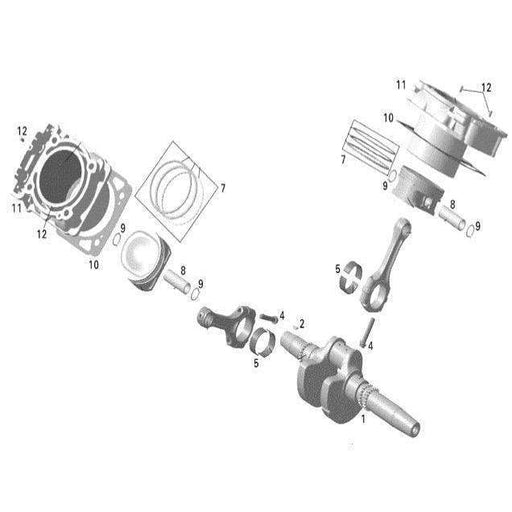 ODES 800cc Cylinder and Crankshaft | Scooter's Powersports